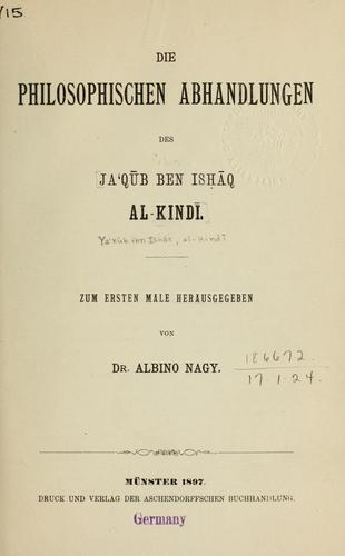 Cover for Die philosophischen Abhandlungen