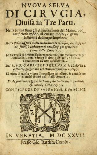 Cover for Nuoua selua di cirugia
