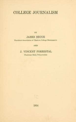 Cover for College journalism