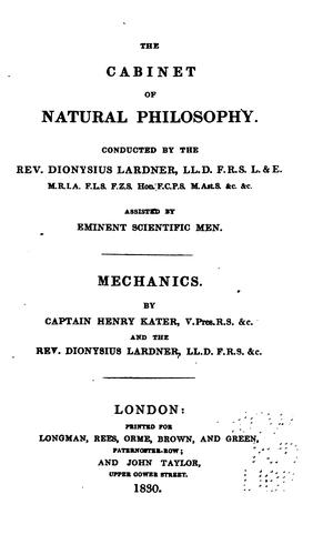 Cover for Mechanics