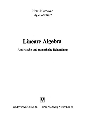 Cover for Lineare Algebra