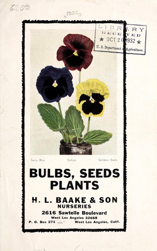 Cover for Bulbs, seeds, plants