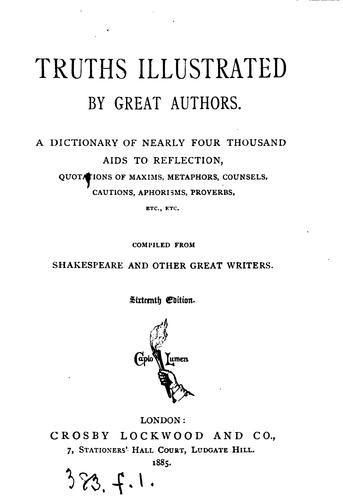Cover for Truths illustrated by great authors [ed. by W. White].