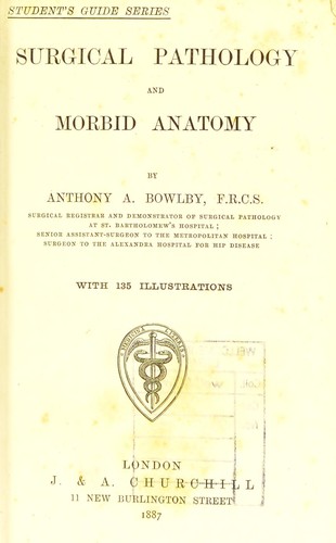 Cover for Surgical pathology and morbid anatomy