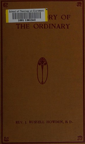 Cover for The glory of the ordinary