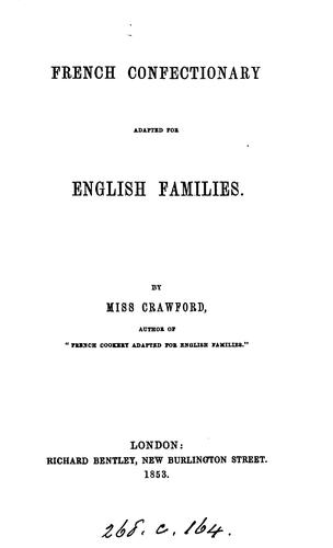 Cover for French confectionary adapted for English families
