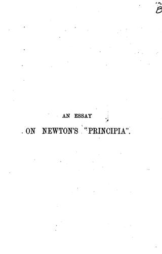 Cover for essay on Newton's "Principia"