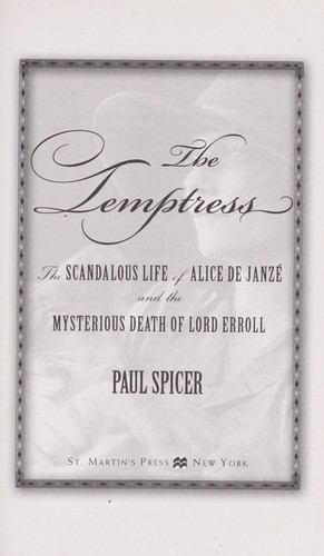 Cover for The temptress