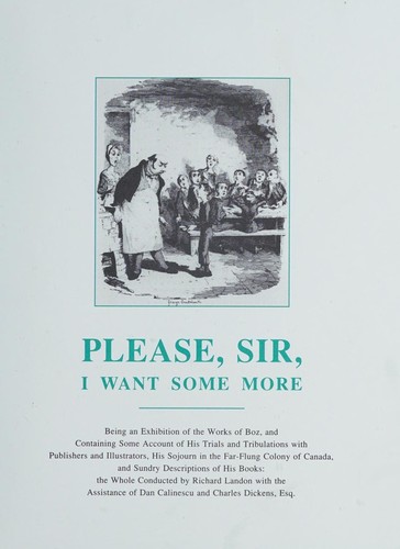 Cover for Please, sir, I want some more