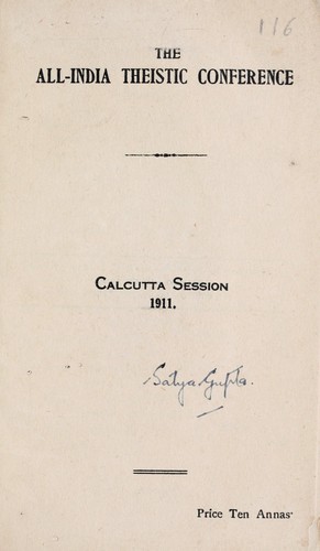 Cover for Calcutta session, 1911