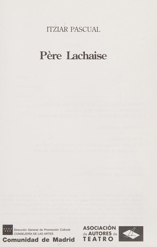 Cover for Père Lachaise
