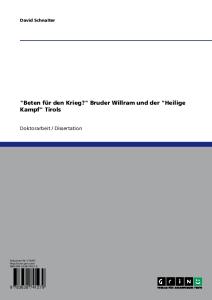 Cover for "Beten für den Krieg?"
