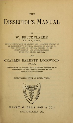 Cover for The dissector's manual