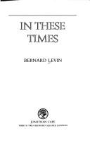 Cover for In these times