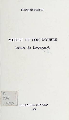 Cover for Musset et son double