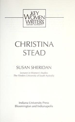 Cover for Christina Stead