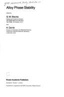 Cover for Alloy phase stability