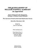 Cover for The Scholarship of William Foxwell Albright