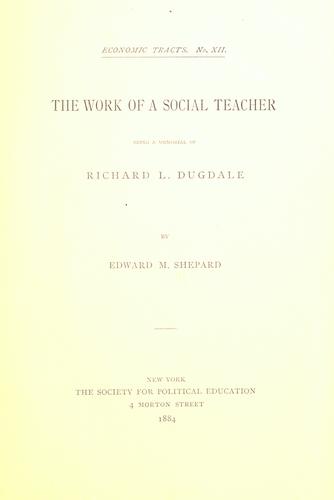 Cover for The work of a social teacher