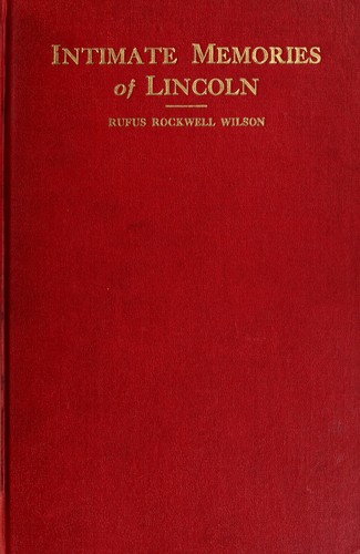 Cover for Intimate memories of Lincoln