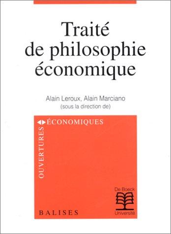 Cover for Traité de philosophie économique