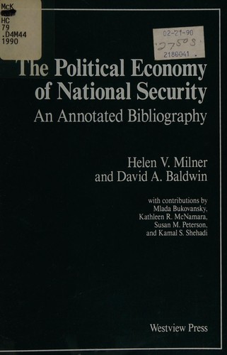 Cover for The political economy of national security