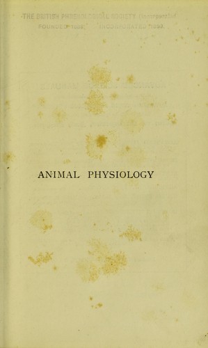 Cover for Animal physiology
