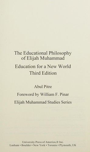 Cover for Educational Philosophy of Elijah Muhammad