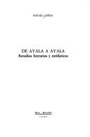 Cover for De Ayala a Ayala