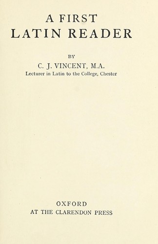 Cover for A first Latin reader