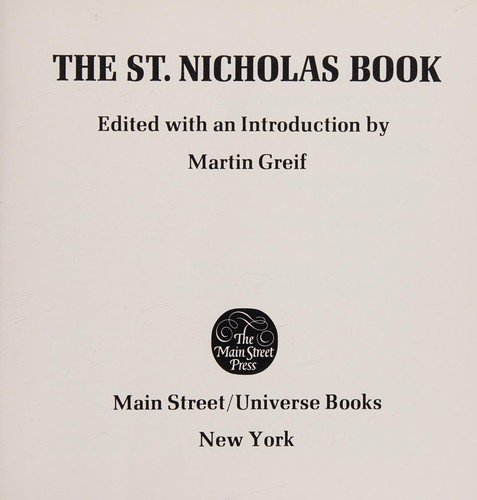 Cover for The St. Nicholas book