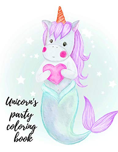 Cover for Unicorn's party coloring book