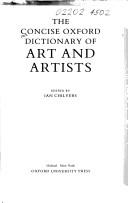 Cover for The Concise Oxford dictionary of art and artists
