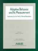 Cover for Adaptive Behavior and Its Measurement