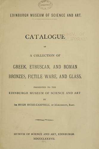 Cover for Catalogue of a collection of Greek, Etruscan and Roman bronzes, fictile ware and glass