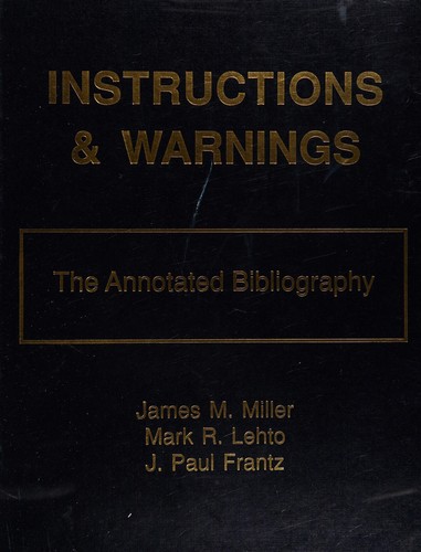 Cover for Instructions & warnings