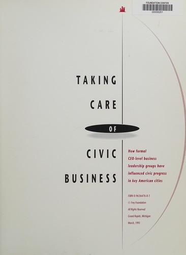 Cover for Taking care of civic business
