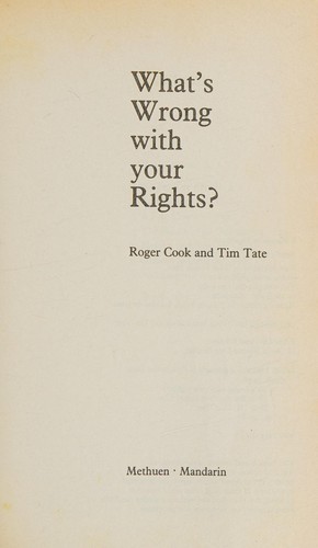 Cover for What's Wrong with Your Rights?