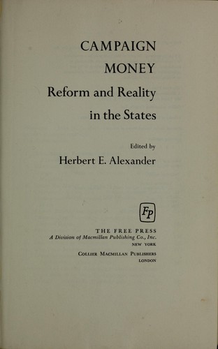 Cover for Campaign money