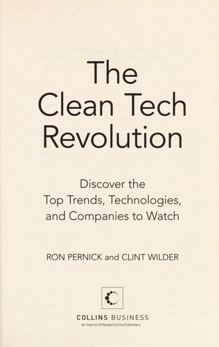 Cover for The clean tech revolution