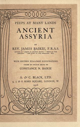 Cover for Ancient Assyria