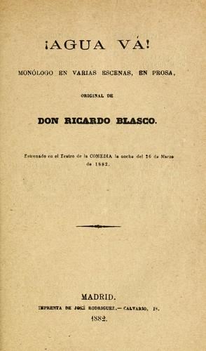 Cover for !Agua vá!