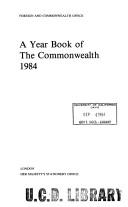 Cover for Yearbook of the Commonwealth 1984 (Commonwealth Yearbook)
