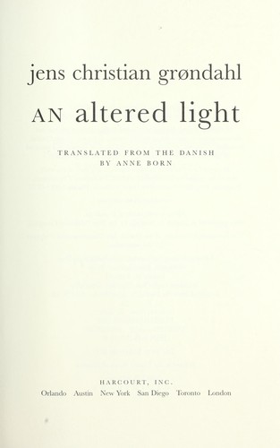 Cover for An altered light