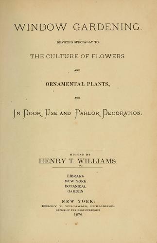 Cover for Window gardening