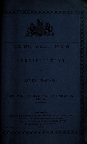 Cover for Specification of James Newton