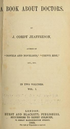 Cover for A Book about doctors