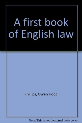 Cover for A first book of English law