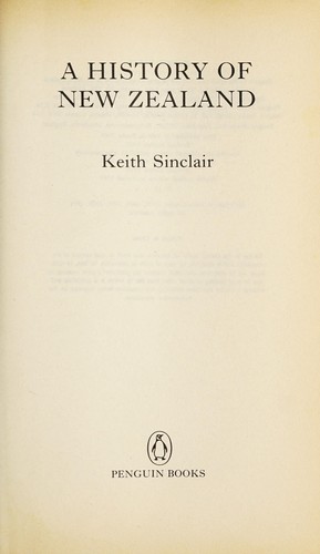 Cover for A history of New Zealand