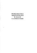 Cover for Problematyka aksjologiczna w nauce o literaturze
